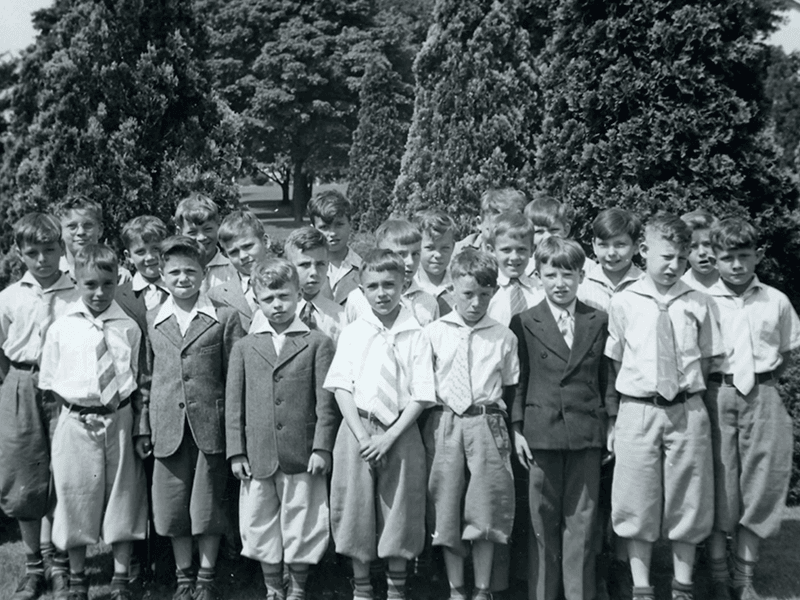 Fifth-graders during the 1940s.