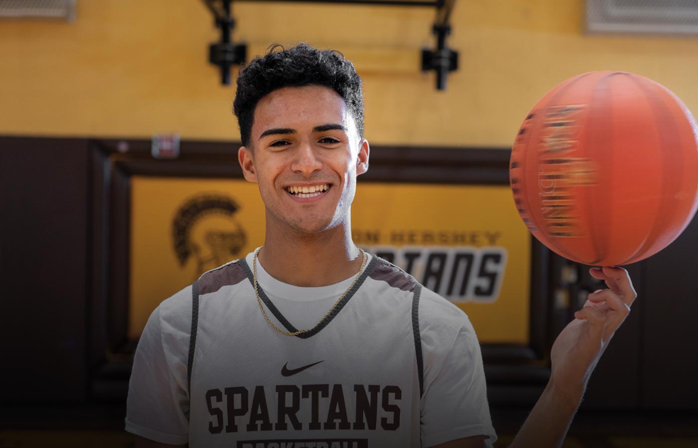 MHS Student Spinning Basketball