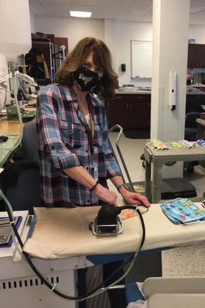 MHS Student Making Cloth Masks