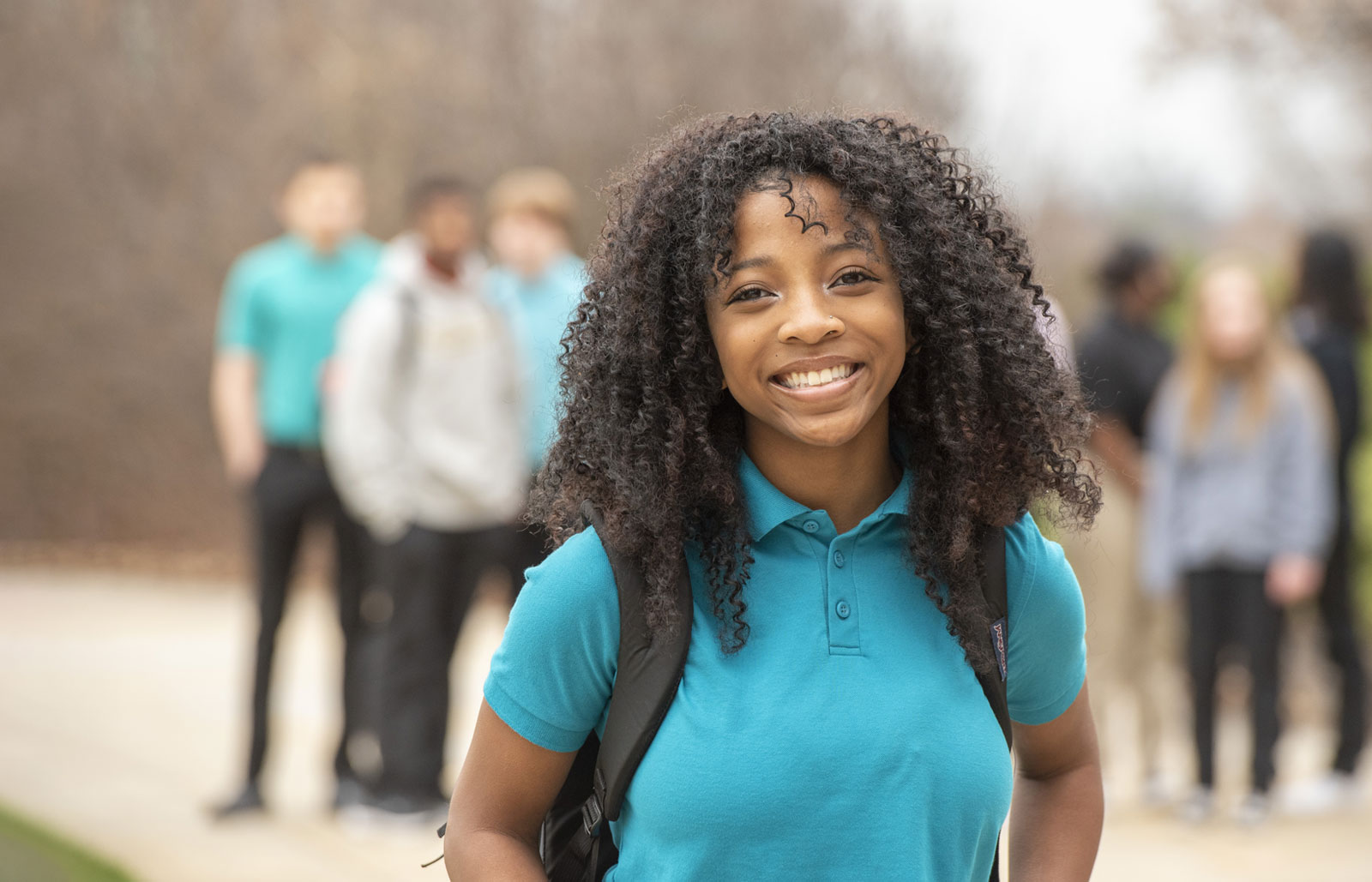 MHS student at a desk