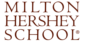 Milton Hershey School Wordmark Logo with Brown Text