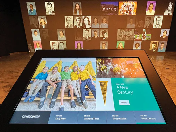 Inside ceiling view of Founders Hall