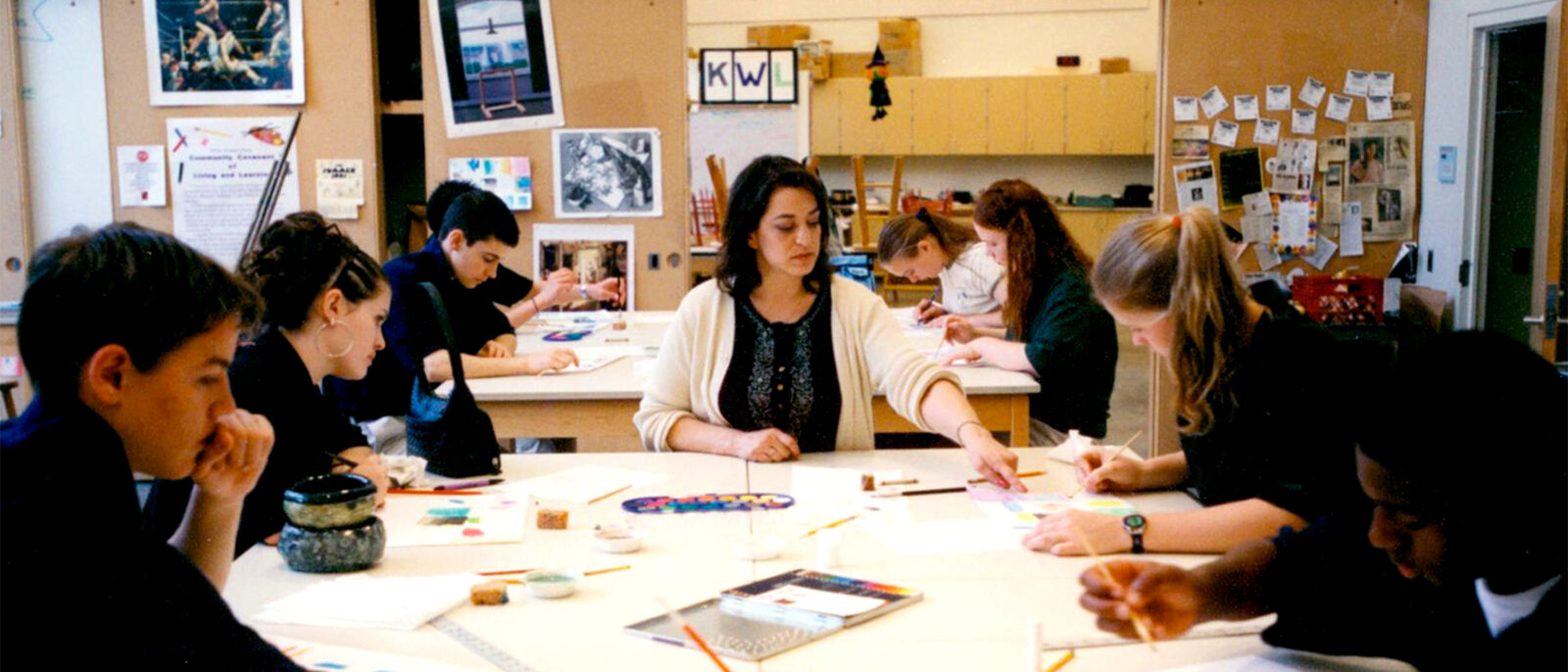 Milton Hershey School students participate in Visual and Performing Arts programming in the Clyde Stacks Visual Arts Center during the 2002-03 school year.