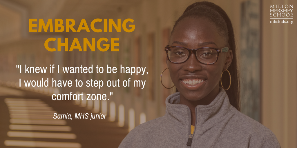 Samia, a junior at MHS, shares how she embraced change.