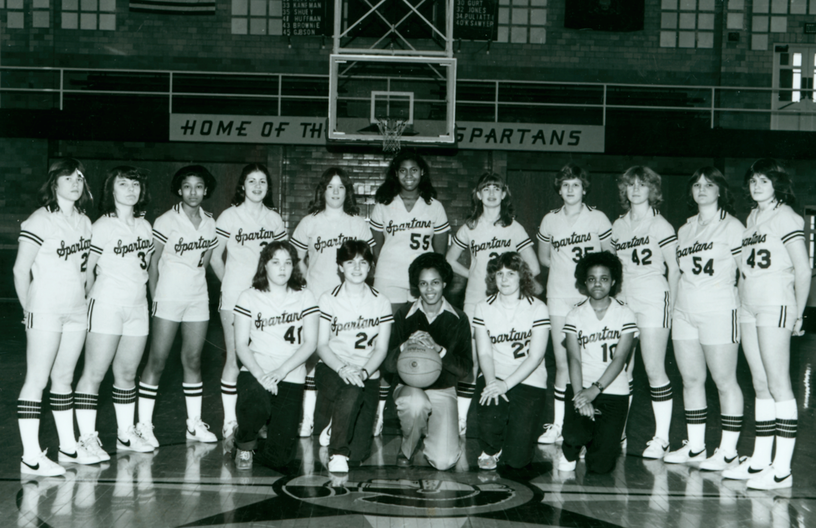 The first MHS girls' basketball team