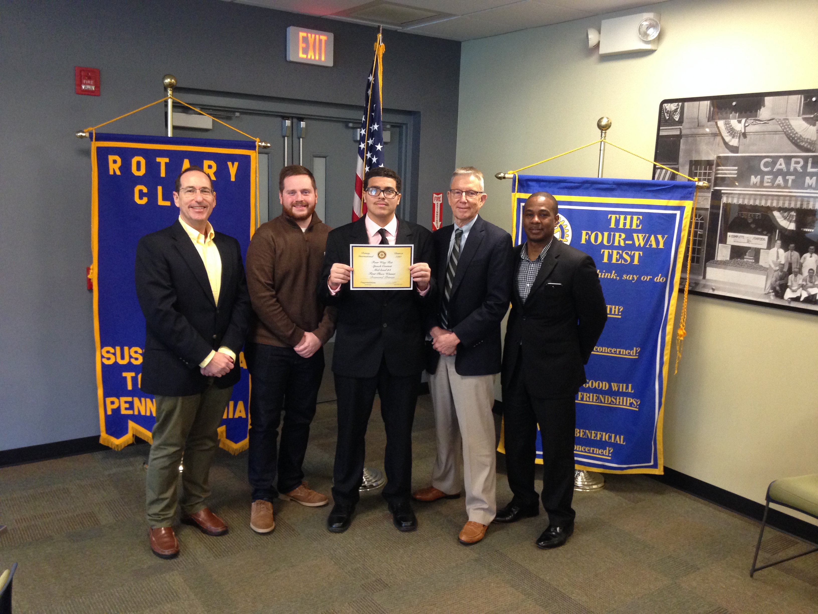 MHS students competed in mid-level round of Rotary Four-Way Speech Contest