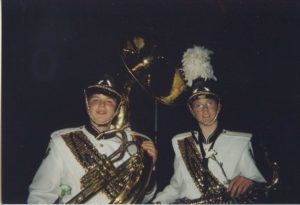 Tom during his freshman year in marching band