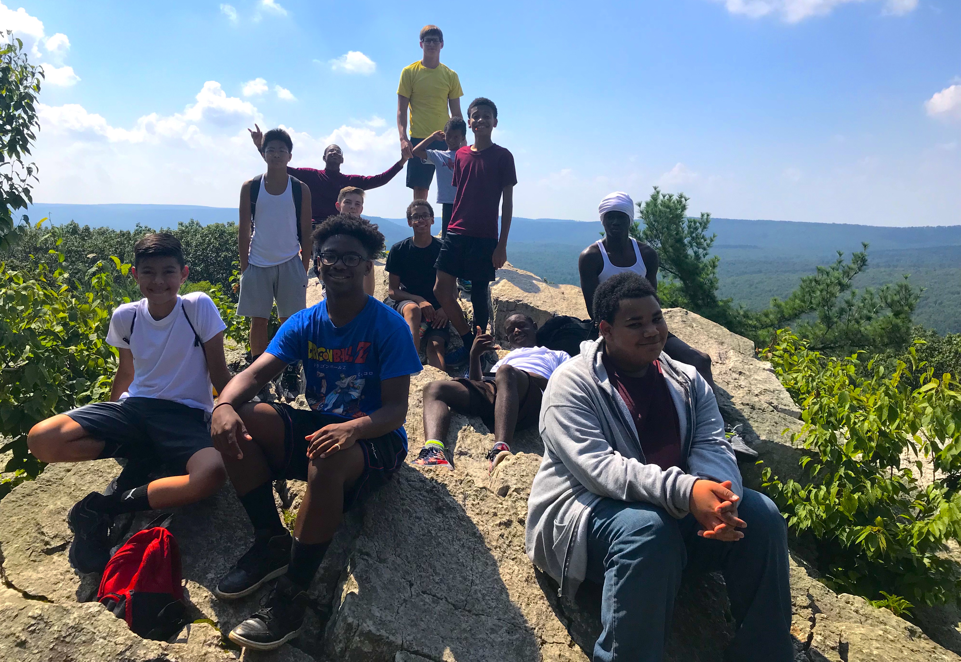 MHS students hiking