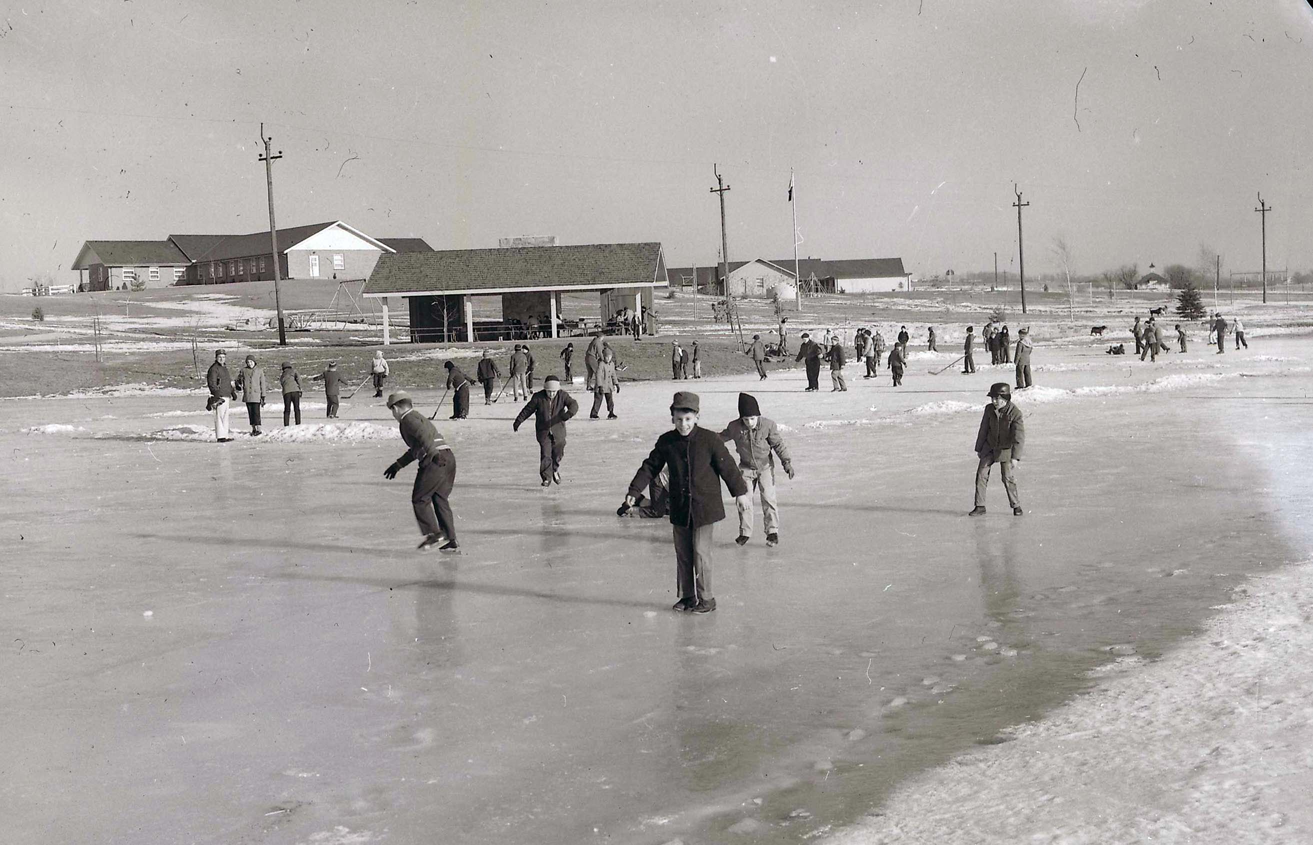 Ice skating at MHS in the 1960s