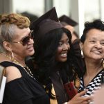 MHS graduate celebrates with family following Commencement.