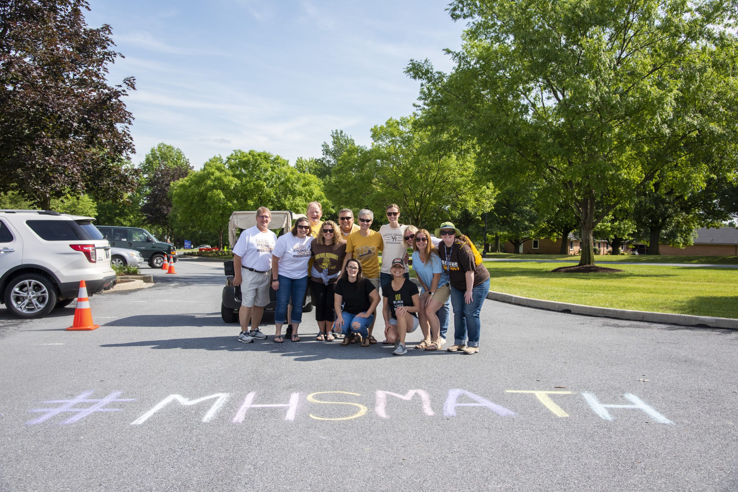 Milton Hershey School math staff at Senior Celebration Car Processional 2021