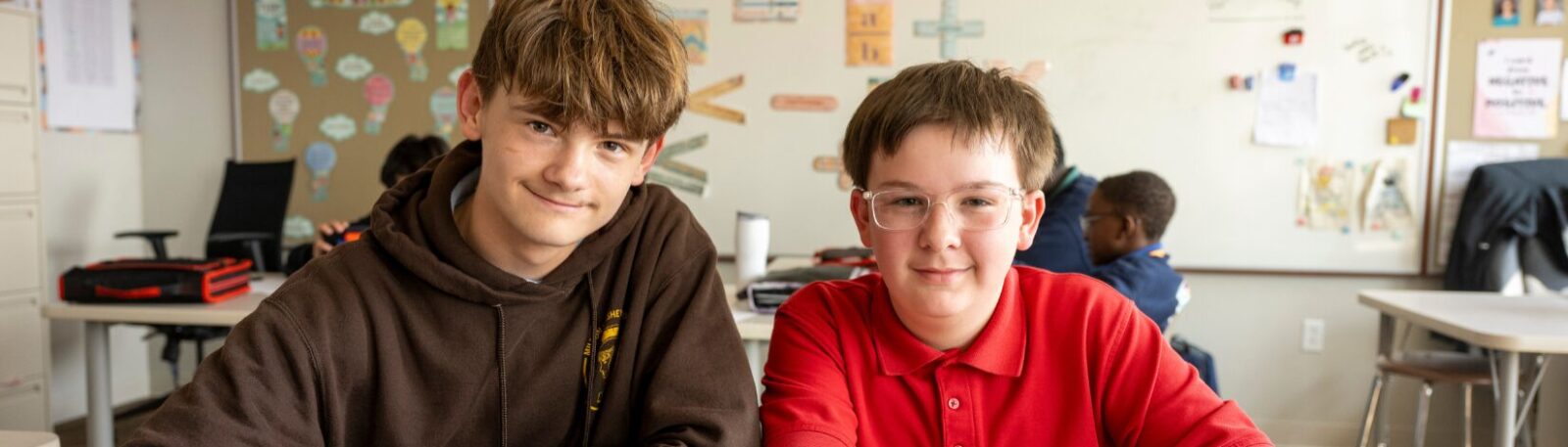 MHS middle school boys in math class