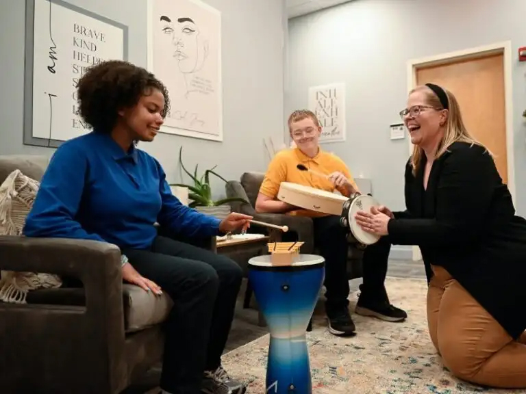 human services instructor teaching students
