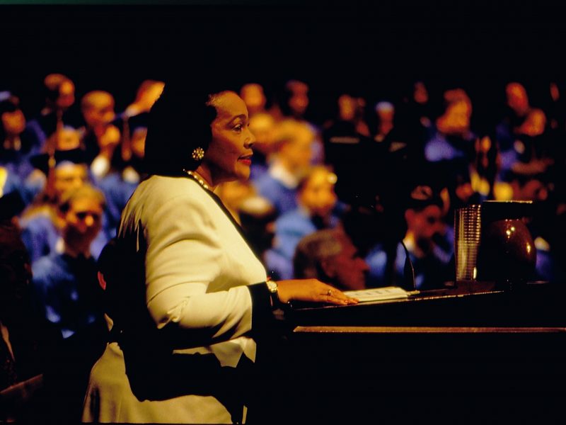 Coretta Scott King, MHS commencement speak for Class of 1995.