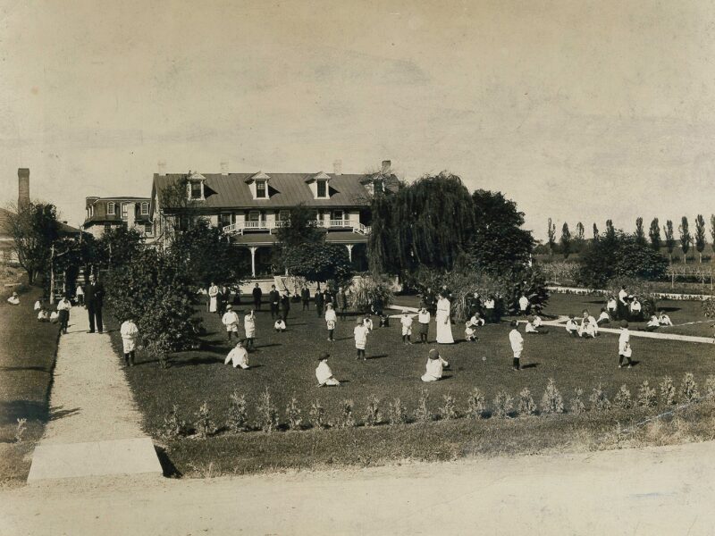 The Copenhavers at the Homestead with HIS students