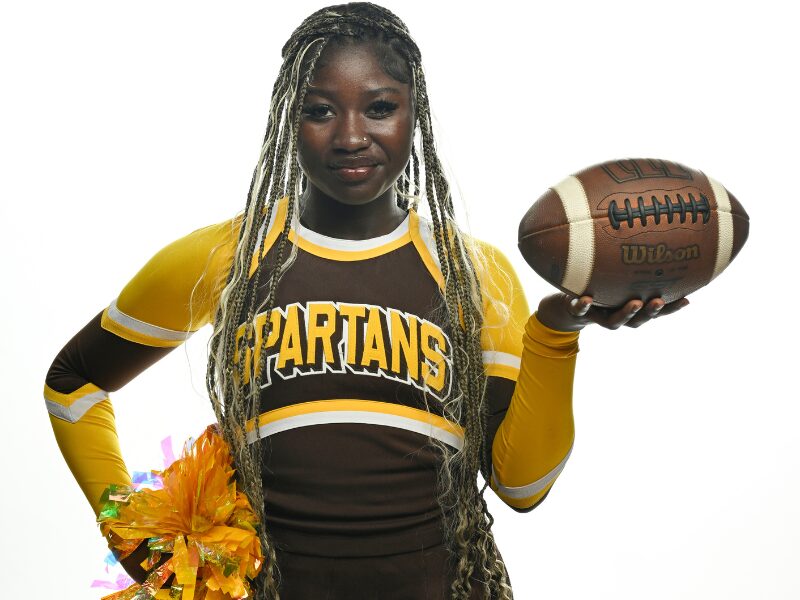 MHS cheerleader Edwina Caulker