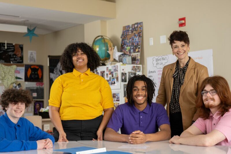 Senior division students in English class