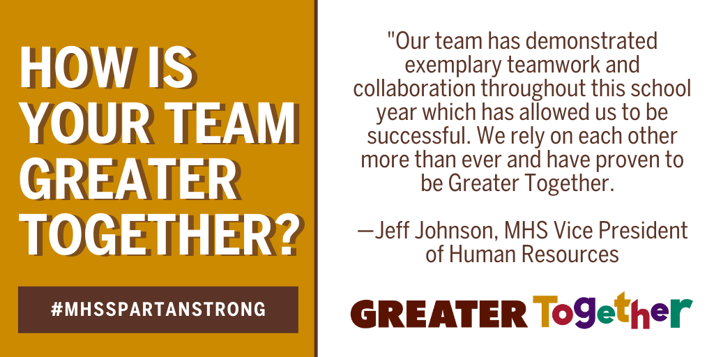 Milton Hershey School recognizes the Human Resources department for being Greater Together