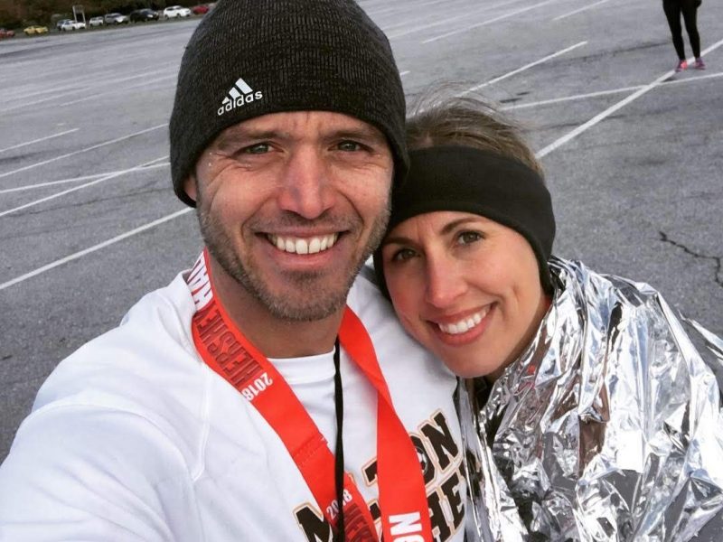 Jonathon Small and wife, Katie work on their fitness with marathon