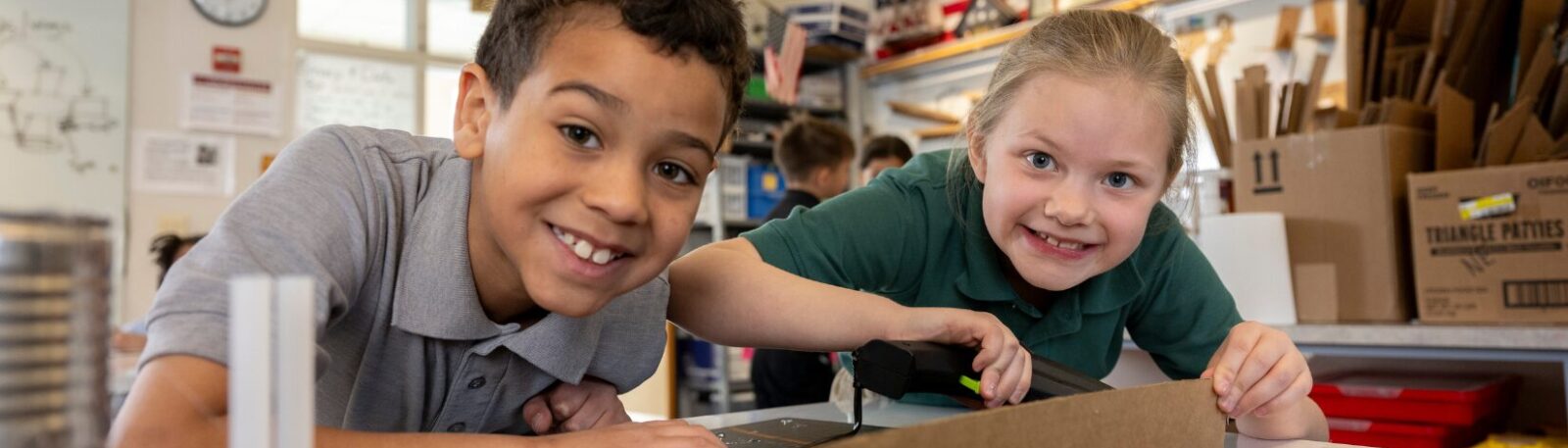 elementary students learning about engineering