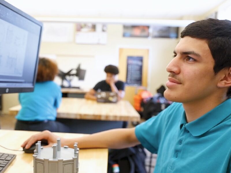 engineering student working in AutoCad