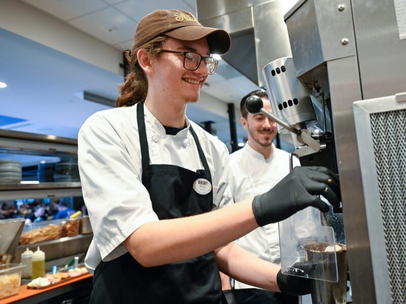MHS student at a culinary authentic work experience