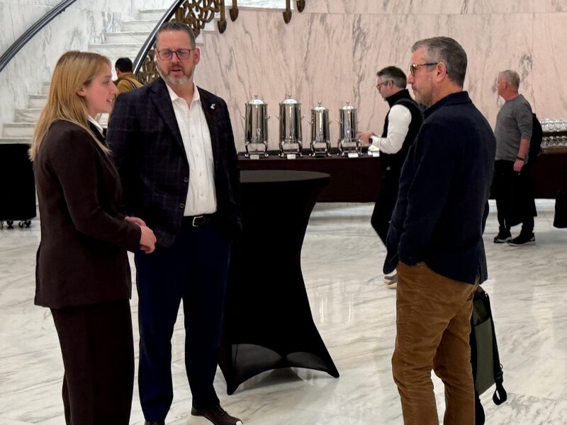 MHS student at a networking event