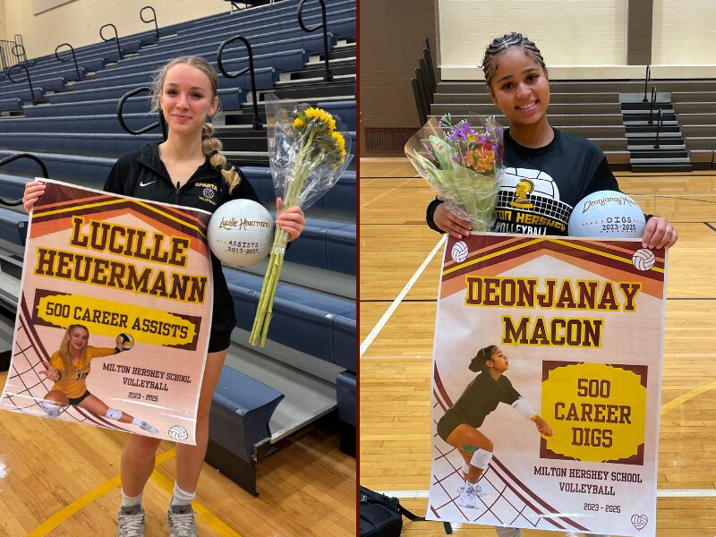 MHS Volleyball Seniors with New School Records
