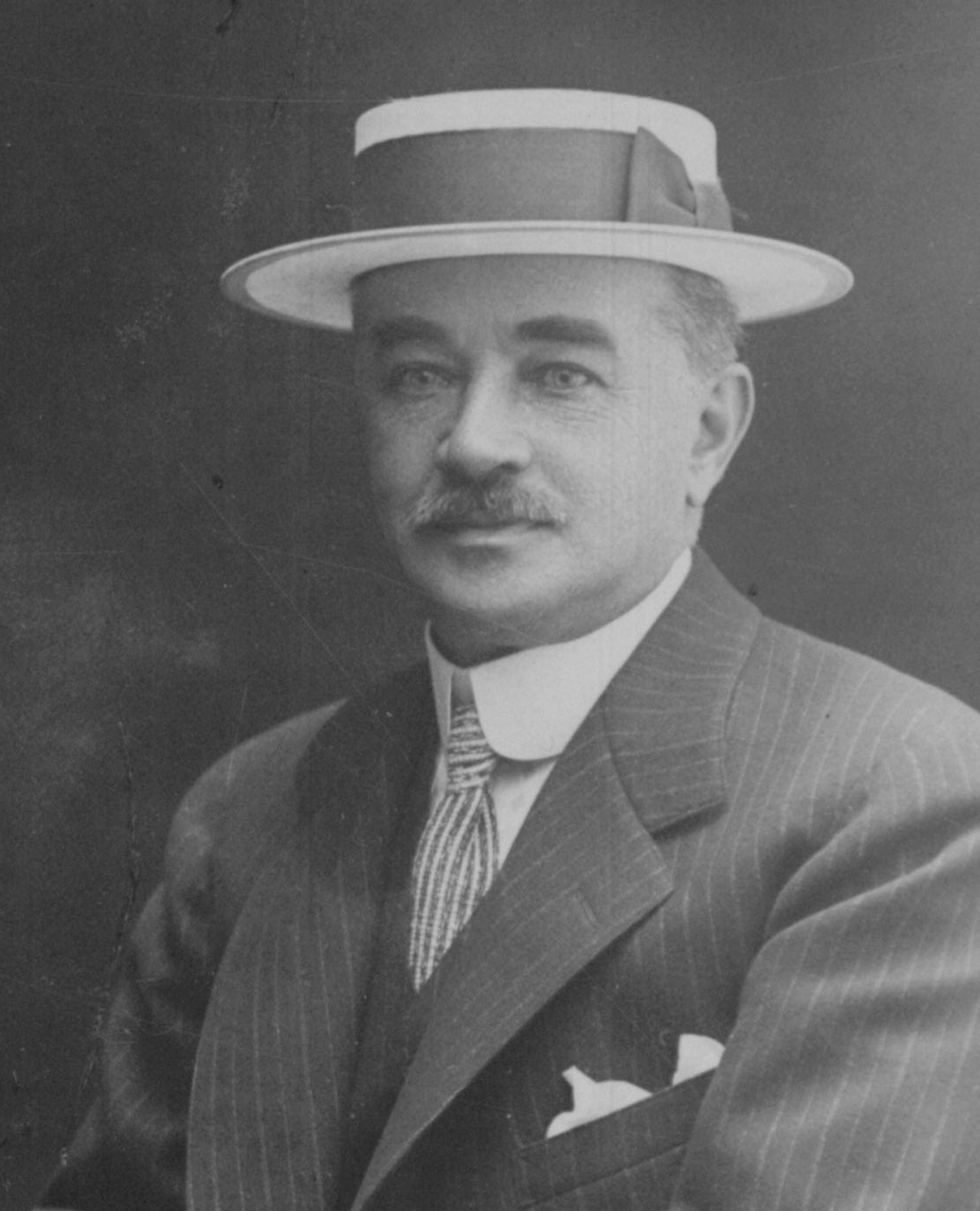 Milton S. Hershey in a hat