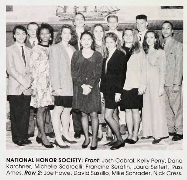 MHS National Honor Society in 1993