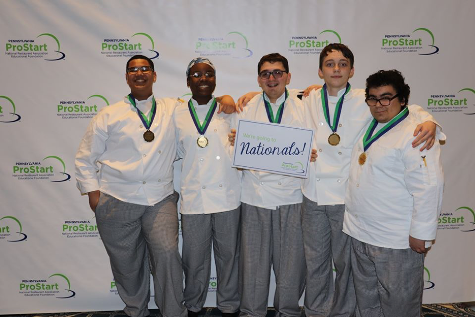 The Milton Hershey School team poses for a photo after winning the 2020 Pennsylvania ProStart Invitational culinary competition.