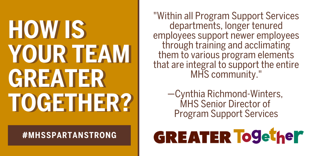 Milton Hershey School Program Support Services recognized as Greater Together team