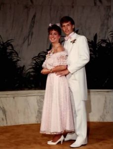 Milton Hershey School alumnus Chuck Seidel ’87 poses for a picture at his prom.