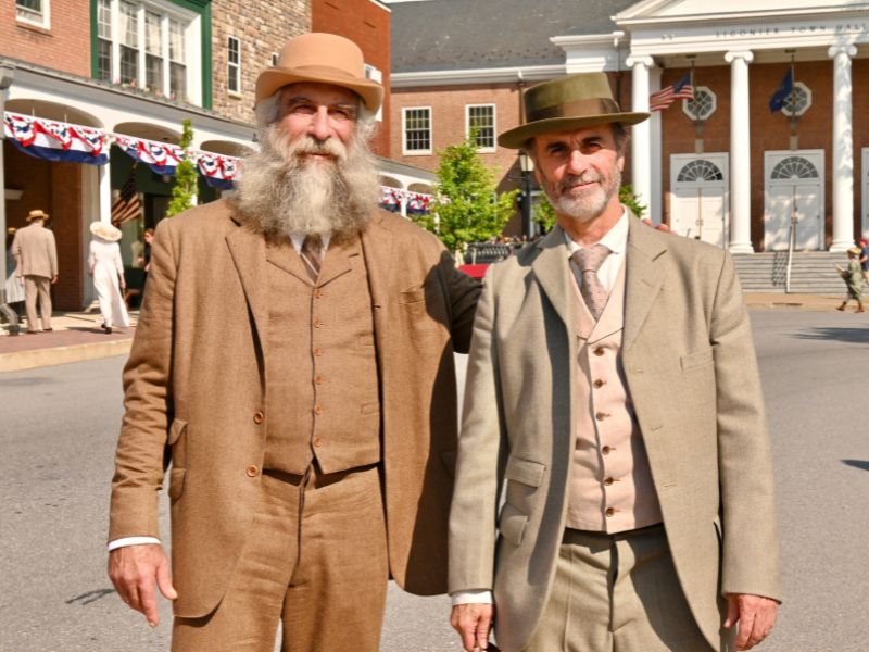 Andrew Brody '78 in costume and on set of HERSHEY movie
