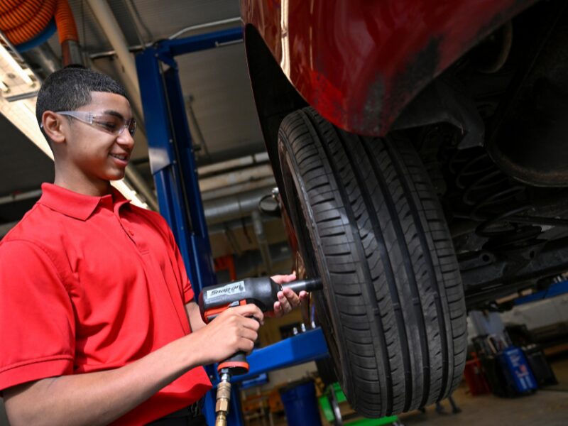 CTE automotive program area student