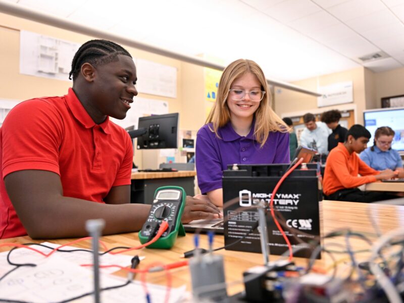 engineering classroom for CTE students