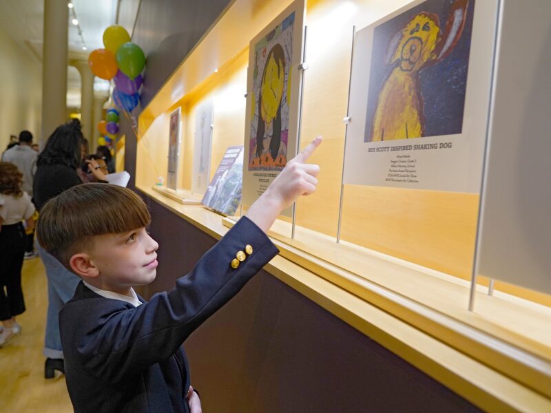 mhs students' art on display at HE&R offices