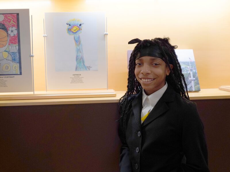 mhs students' art on display at HE&R offices