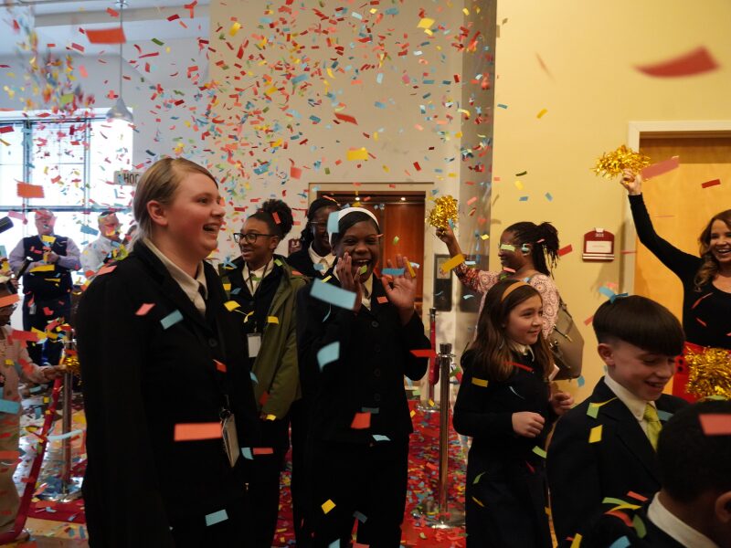 mhs students' art on display at HE&R offices