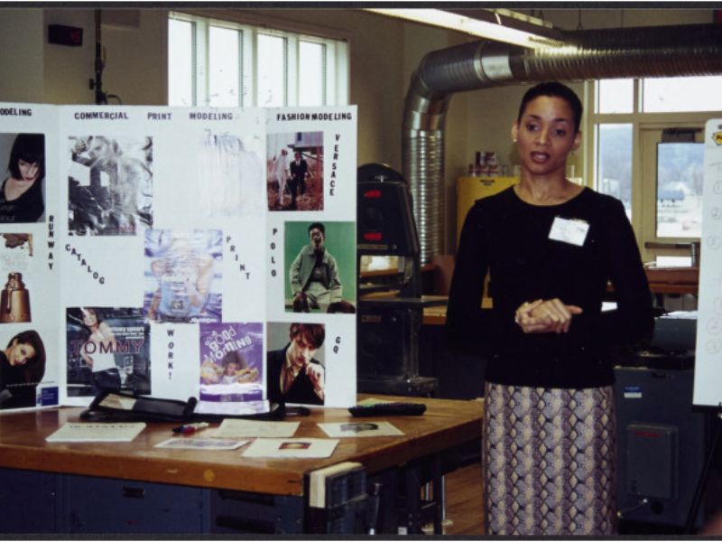 Lori Livingston '92 presenting at Career Day