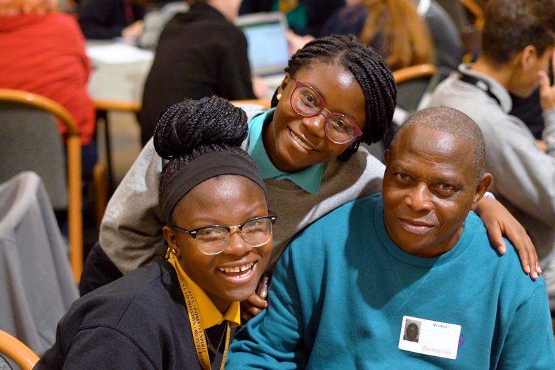 a group of people posing for a photo