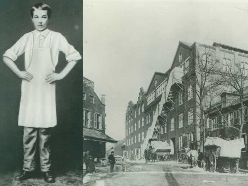 Teenaged Milton Hershey at Lancaster Candy Apprenticeship