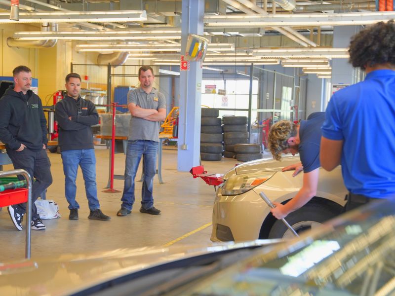 Milton Hershey School Hershey Sprint Car Experience - Senior Division students with racers