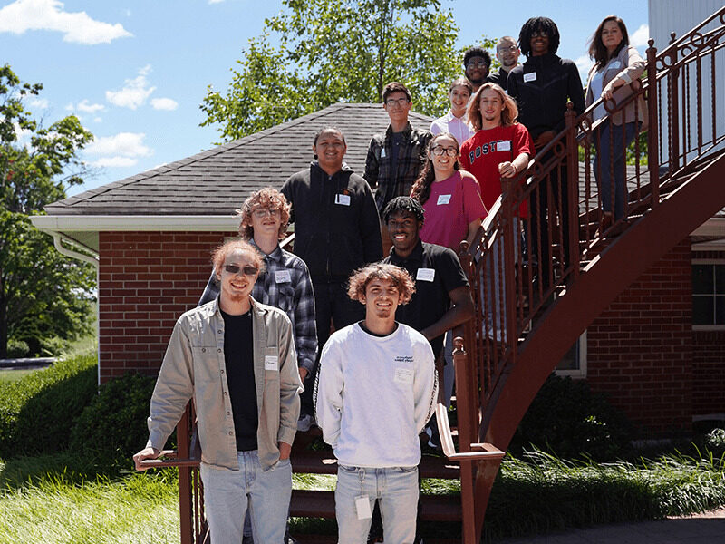 Milton Hershey School students after being awarded their pre-apprenticeship certificates.