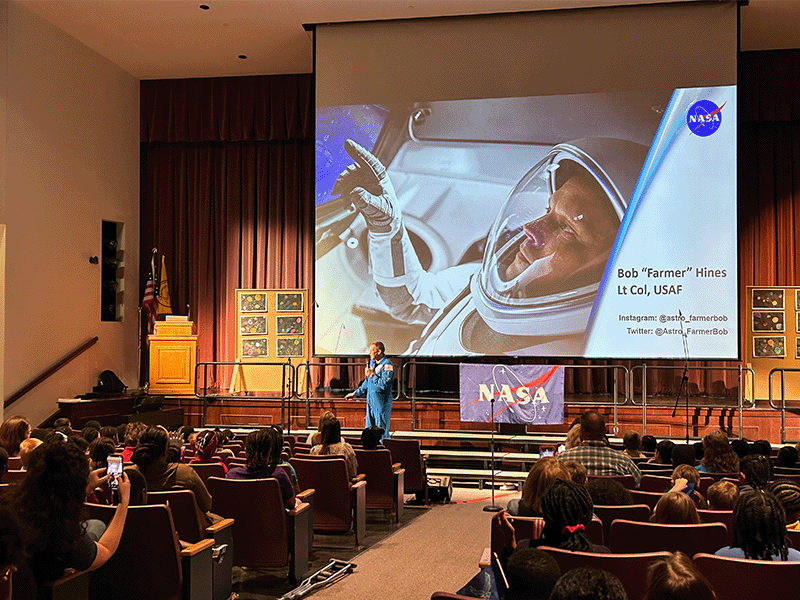 Milton Hershey School hosted NASA astronaut Bob Hines for an educational learning experience. 