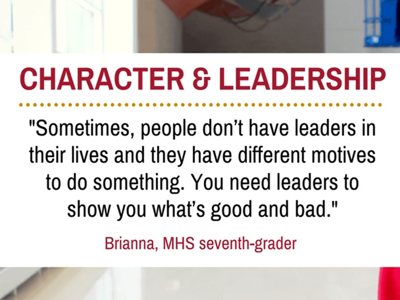 Milton Hershey School seventh-grader, Brianna, shares the character and leadership opportunities she's received.