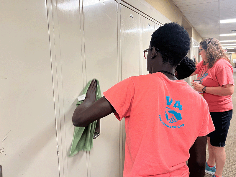 Milton Hershey School students participate in community service projects on Clean Up/Fix Up Day.