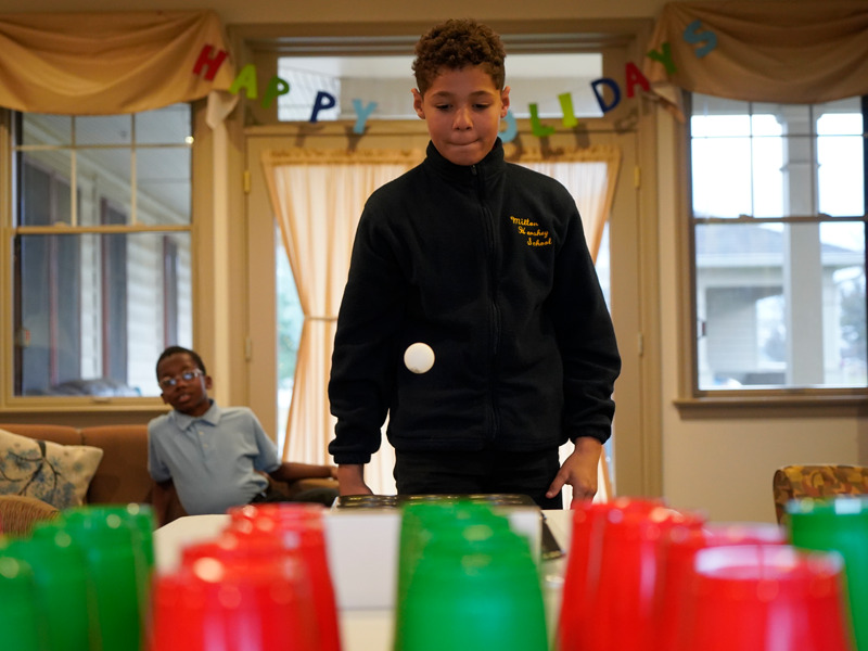 Student home Carousel plays celebrates Countdown to Christmas.