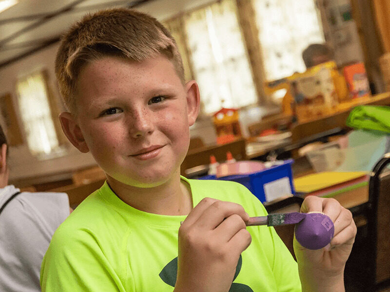 Milton Hershey School students make crafts during summer YRE.