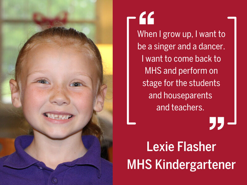Milton Hershey School kindergartner, Lexie Flasher, talks about her experience